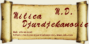 Milica Đurđekanović vizit kartica